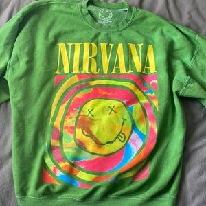 Urban Outfitters green Nirvana sweatshirt/crewneck